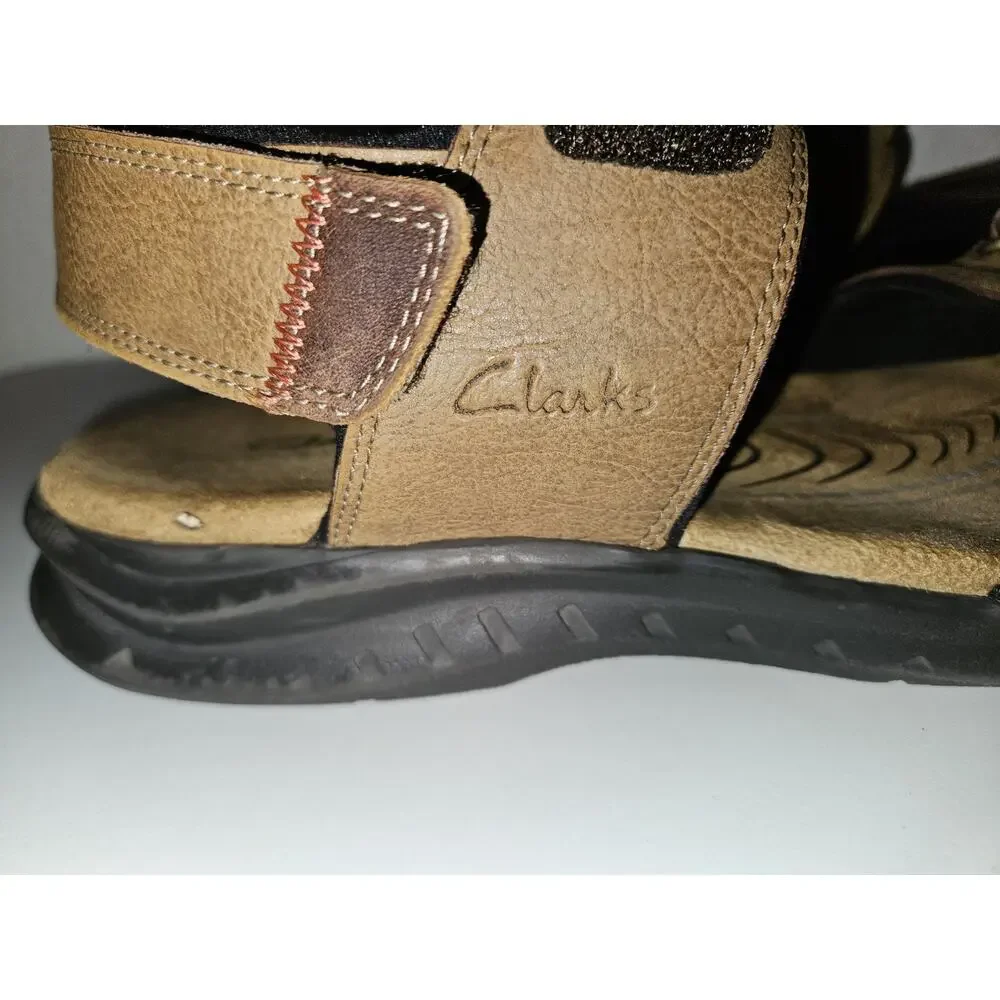 Clarks Collection Mens Size 13 Leather Hapsford Creek Sandals